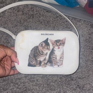 Small white balenciaga bag